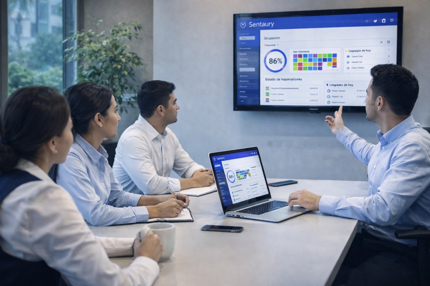 Equipo hotelero en capacitación del nuevo PMS hotelero: proceso de implementación y entrenamiento por roles