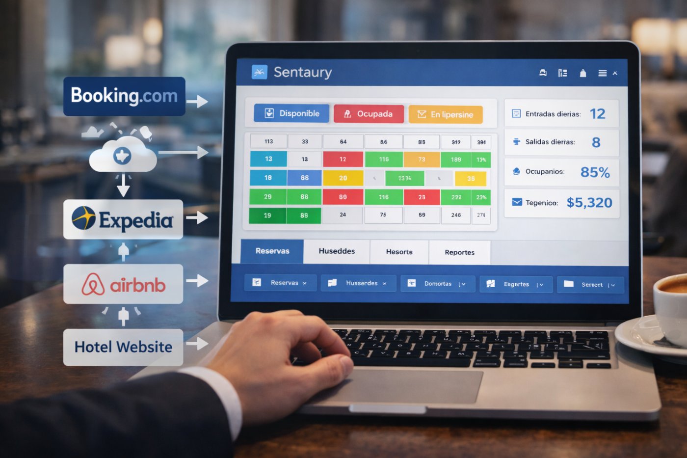 Channel manager sincronizado en tiempo real