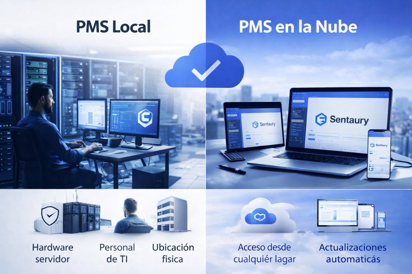 Comparativa PMS hotelero en la nube vs local: ventajas y diferencias para hoteles independientes en Latinoamérica