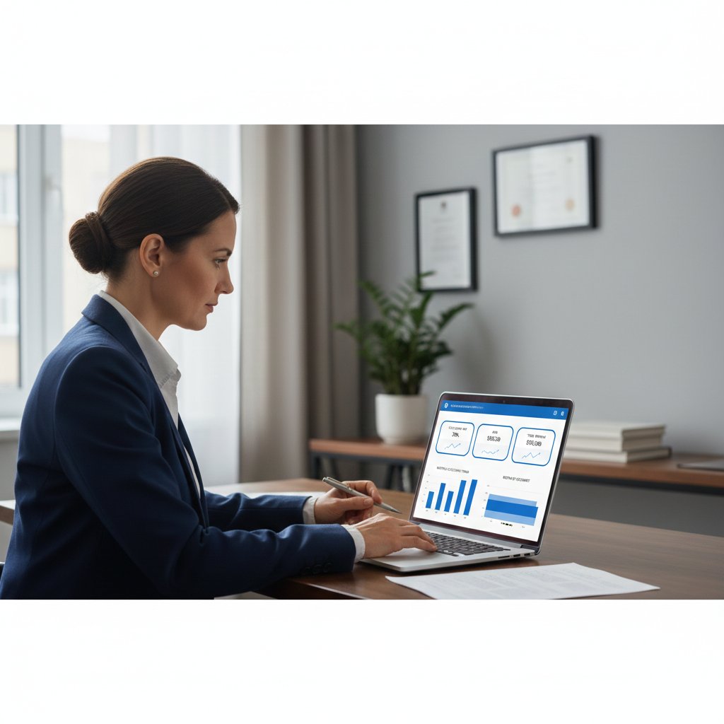 Hotelero analizando ocupación, ADR y rentabilidad en un dashboard hotelero