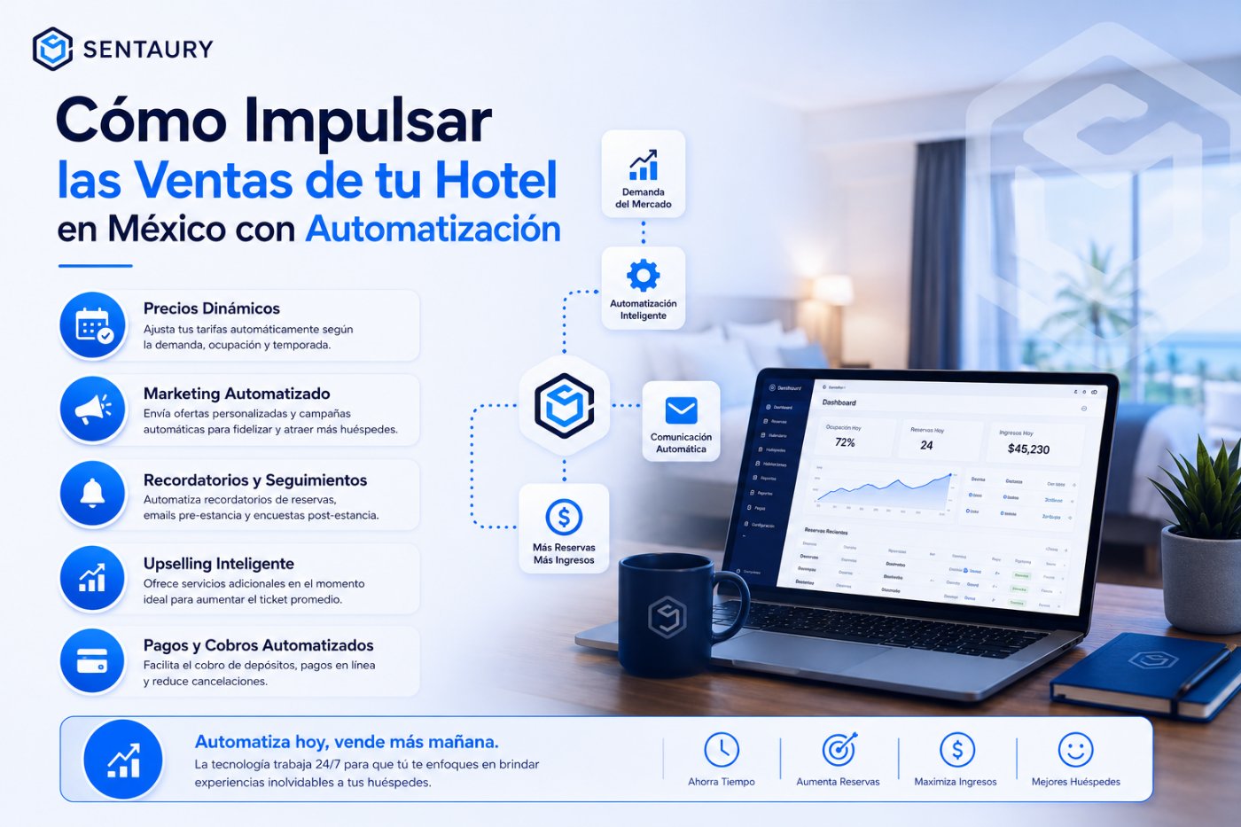 Impulsar ventas hotel en méxico sentaury