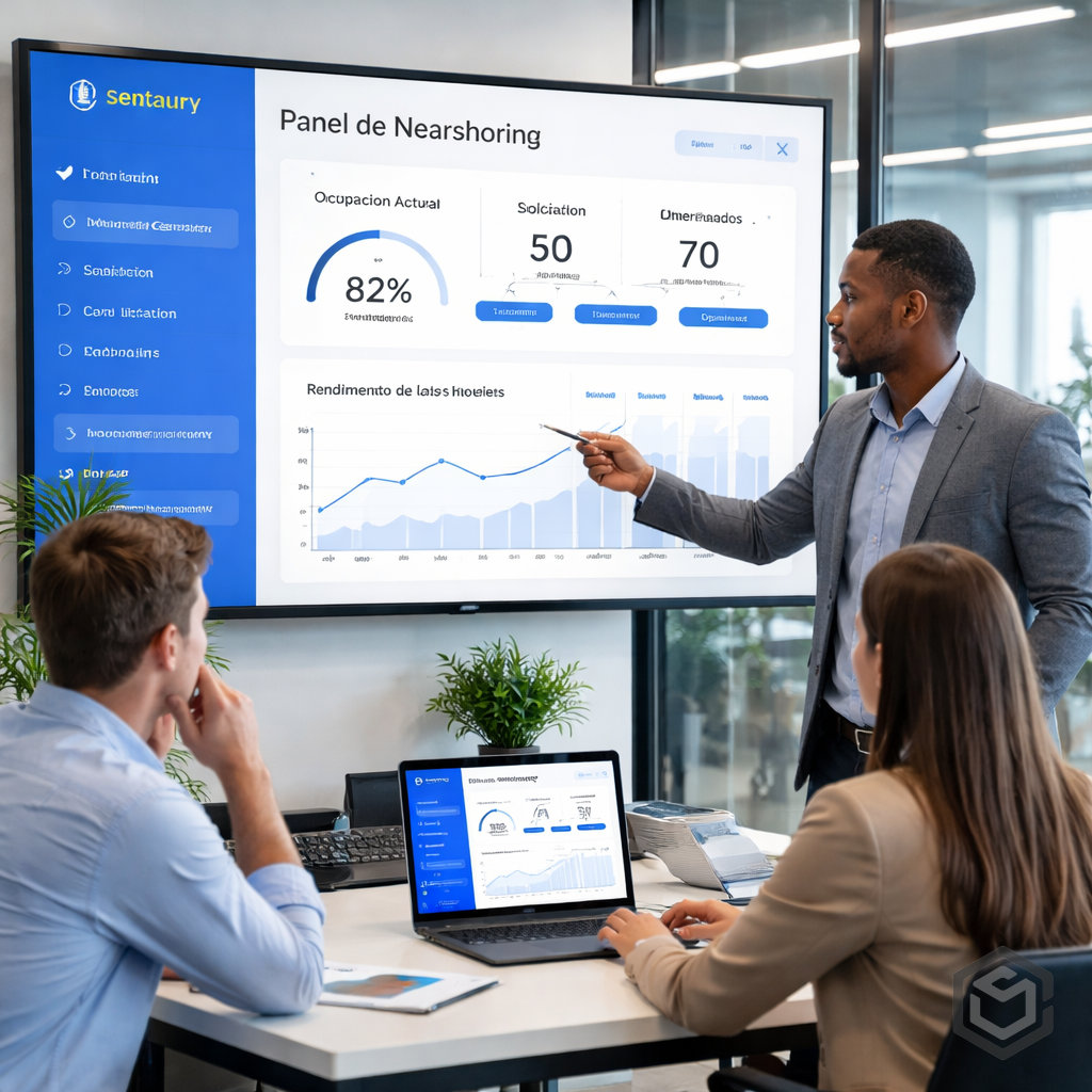 Dashboard tecnológico para gestión nearshoring en hotelería mexicana